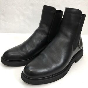 Franco Sarto Brood Black Leather Chelsea Pull On Ankle Boots